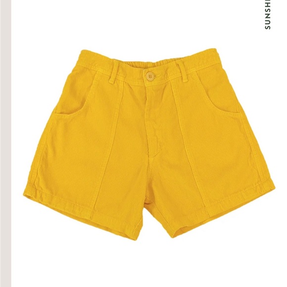 Jungmaven Pants - Jungmaven Cabuya Corduroy Yellow Shorts